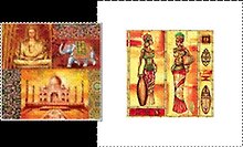 Салфетки для декупажа Индия/Египет (043) (2 шт) (33х33см) (упаковка)