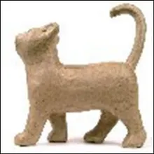Фигурка из папье-маше, объемная, мал, кошка гуляет, 6*19*21 см SA729
