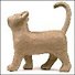 Фигурка из папье-маше, объемная, мал, кошка гуляет, 6*19*21 см SA729 - 0