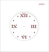 Трафарет пластиковый многоразовый Циферблат римский (13см) (Ц-01/13)
