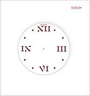 Трафарет пластиковый многоразовый Циферблат римский (13см) (Ц-01/13)