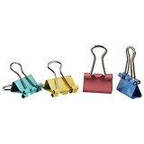 Зажимы для бумаг GoodMark 15 мм, цветные, 12 штук