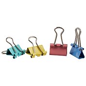 Зажимы для бумаг GoodMark 15 мм, цветные, 12 штук