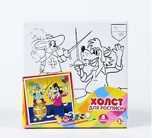 Набор для творчества, Играем вместе , Холст для росписи, "Ну погоди!" 15х15