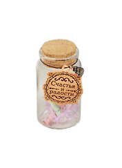 Баночка с пожеланиями Счастья и радости (9,5х4,5) (884029)