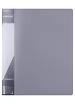 Папка 4кольца А4 25мм, пластик 0,7мм, серая 