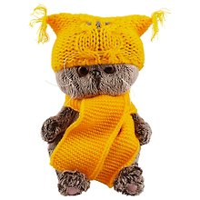 Игрушка мягкая Budi Basa, Басик Бэби в шапке-сова и шарфе BB-030