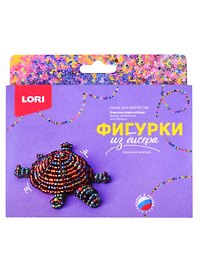 Набор для творчества ТМ Lori Фигурки из бисера Красноухая черепаха (Бис-094)