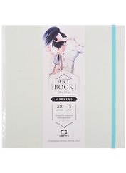 Скетчбук 200*200 80л " Fashion" мятный, для маркеров, 75г/м2