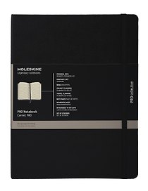 Книга для записей А4, 96 листов в линейку "Professional Large", черная, жесткая обложка, резинка, Moleskine