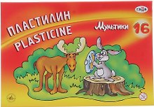Пластилин «Мультики», 16 цветов, 320 г, ГАММА