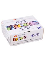 Краски акриловые по ткани 12цв 20мл "Декола", к/к, ЗХК
