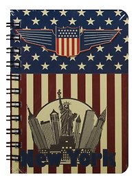 Записная книжка «Guide to New York» А6, 80 листов в клетку, спираль, Kairui