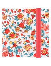 Скетчбук 60*60 20л "Красные цветы", 300г/м2, тв. обл., резинка