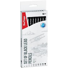 Карандаши чернографитные, Berlingo, 10 штук