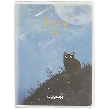 Записная книжка «Starry sky. Black cat» А7, 80 листов в клетку, Lenwa
