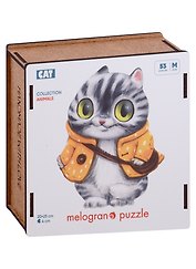 Пазл Collection ANIMALS "Кот в курточке", 53 детали