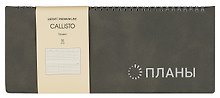 Планинг недат. 56л "Callisto" весенний туман, настольный, иск.кожа, интегр.переплет, скругл.углы, тонир.блок, тисн.фольгой, евроспираль, офсет