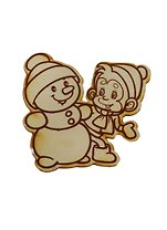 Фигурка Обезьянка-17 с запечатанным контуром (151878-К) (93х99мм) (игрушка из дерева) (упаковка)