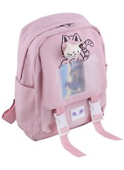 Рюкзак "Cat" розовый, со значком