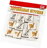 Развивающая игра Крестики-нолики Кошки против собак (10 фишек из натурального дерева + поле)