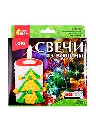 Набор для творчества LORI Свечи из вощины Ёлочка Пз/С-013/Пз/С-009