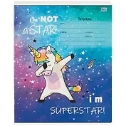 Тетрадь в клетку BG, 5% Unicorn, 24 листа, в ассортименте
