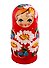 Матрешка 3 в 1 большая (Цветы, Эскиз 02, Ромашки) (М03130302) - 0