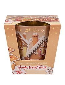 Ароматизированная свеча в стакане Пряничный городок (Gingerbread Town) (115г) (подарочная упаковка)