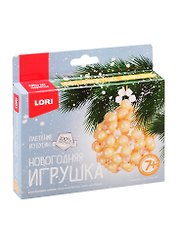 Набор для творчества LORI Новогодняя игрушка. Плетение из бусин Зимнее утро Пз/Бус-006