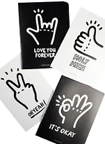 Записная книжка А6 24л кл. "Sign" сшивка, ассорти, Languo