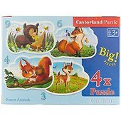 Пазл Castorland Лесные животные 3*4*6*9эл., 15,5*11см В-005079 - 0