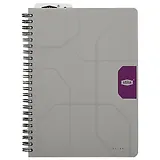 Тетрадь в клетку Stila, Accent, 96 листов, серо-фиолетовая