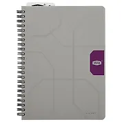 Тетрадь в клетку Stila, Accent, 96 листов, серо-фиолетовая