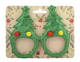 Очки новогодние Елочки с помпонами (пластик) (12-6142-HNY29)