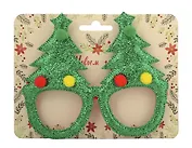 Очки новогодние Елочки с помпонами (пластик) (12-6142-HNY29)