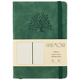 Записная книжка А6+ 80л "Harmony. Еловый" иск.кожа, тв.переплет, термотиснение, ляссе, резинка, инд.уп.