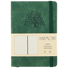 Записная книжка «Harmony. Еловый» А6+, 80 листов, сшивка, экокожа, Listoff