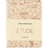 Ежедневник недат. А6 152л "Etude №1" коричневый, иск.кожа, тв.переплет, на резинке, тонир.блок