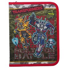 Папка для тетрадей «Transformers» А5, пластик, на молнии, Academy Style