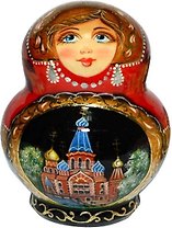 Сувенир, АКМ, Матрешка-пузико 5м СПб h-12см М05-0012-10ВПР
