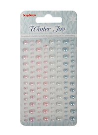 Клеевые полужемчужинки Зимнее Утро (SCB25002036) (120шт.) (4цв.) (упаковка)