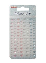 Клеевые полужемчужинки Зимнее Утро (SCB25002036) (120шт.) (4цв.) (упаковка)