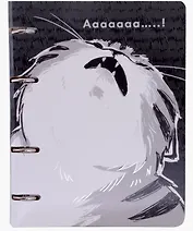 Тетрадь на кольцах в клетку Listoff, "Монохромные котики (Эксклюзив)", 100 листов