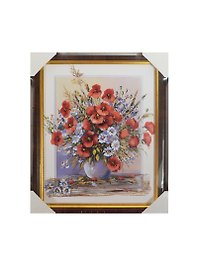 Картина Красные маки и ромашки (sj 06) (24х30)