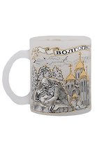 Кружка стекло матовая прямая Волгоград (350 мл) (069-80)