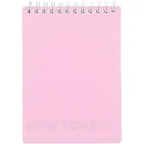 Блокнот А6 80л кл. "NEWtone PASTEL ПИОН" пласт.обл., гребень, офсет 80г/м2