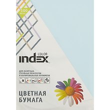 Цветная бумага бледно-голубая 100 листов А4, Index Color