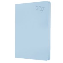 Ежедневник дат. 2027г. А5 176л "Soft Touch" голубая матча, иск.кожа, интегр.переплет, тонир.блок, скругл.углы, ляссе, инд.уп