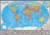 Карта Мира политическая с флагами государств